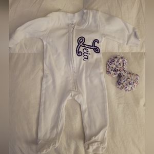 Personalizes footie pajamas